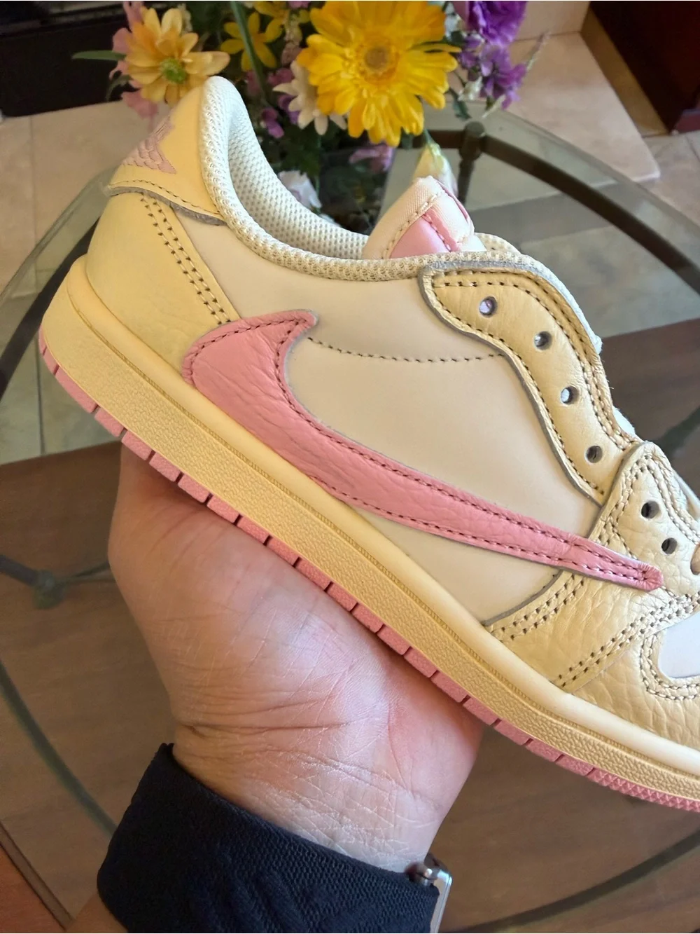 Travis Scott x Jordan 1 Low Shy Pink Ps 3Y